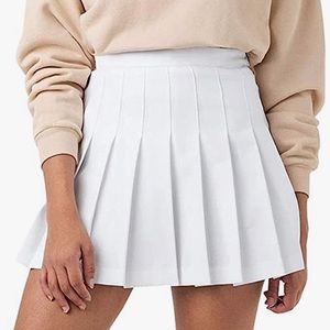 White Mini Tennis Skirt.
